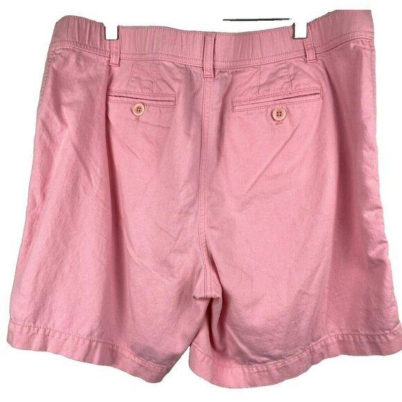 Talbots Shorts Women's Size 16P Petite Pink Cotton Linen Stretch Zip Pockets - Picture 4 of 8